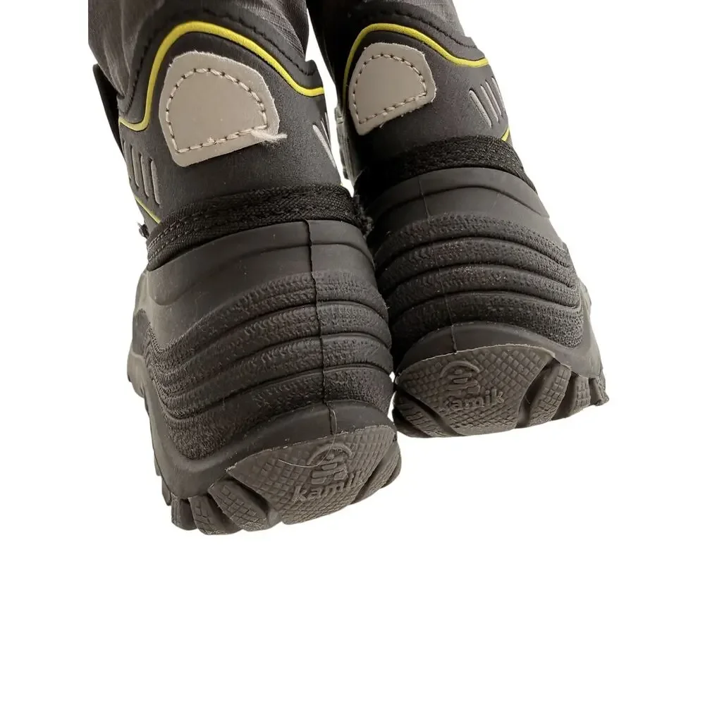 Kamik Kid's Boy's Snowcoast Boots Gray / Neon Yellow Size 3